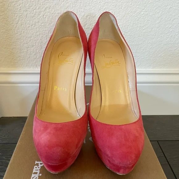 CHRISTIAN LOUBOUTIN Bianca Rose Suede Pumps